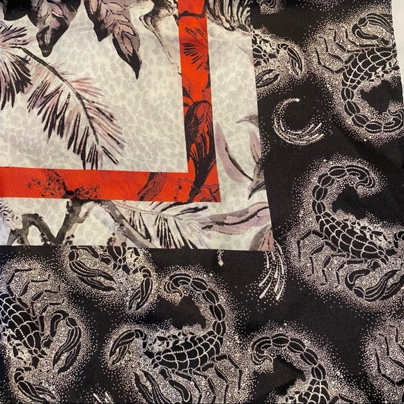 ALLSAINTS mixed print Silk Square Scarf - Picture 4 of 8